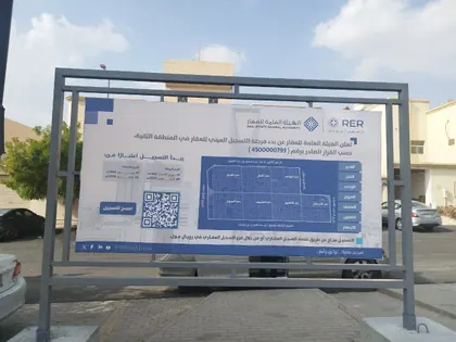 لوحات السجل العقاري المنفّذة في مواقع متعددة